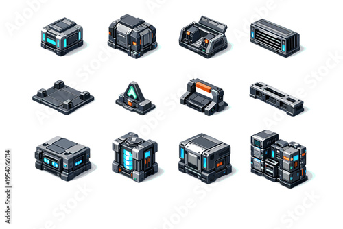 Simple modular icon guide vector energy outer ventilation image unit slot casing