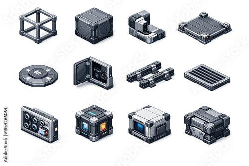 Internal cell vector structural simple generation service icon image alignment housing outer