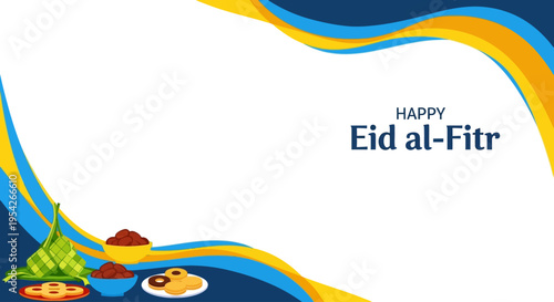 Eid alFitr Celebration Food Background.