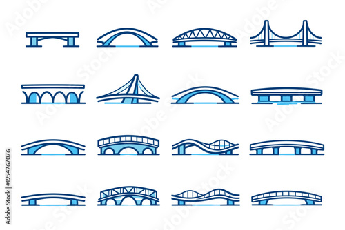 Span image generation simple vector support infrastructure truss element lightweight flexible icon