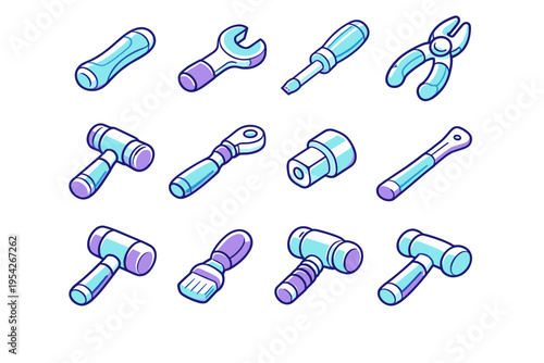 Plier rounded calm vector joint face bar leverage icon tool mechanics icons