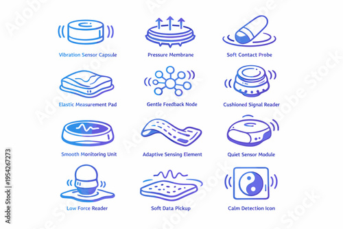 Image generation measurement calm simple icon pad sensor membrane vector low reader