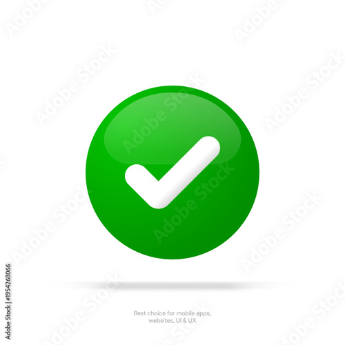 Yes or no icon. Green tick symbol and red cross sign in circle. Checkmark and check icon. Approval. Like and dislike icon. X or approve or deny line art vector icon for apps and websites and ui ux