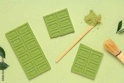 Sweet matcha chocolate bars...