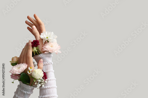 Female hands with beautiful...