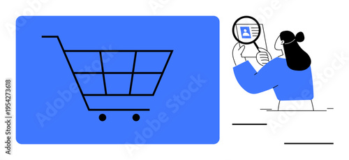 Online shopping concept. Online shopping integrated with identity verification for security and trust. Online shopping streamlining purchases and preventing fraud. For e-commerce, identity