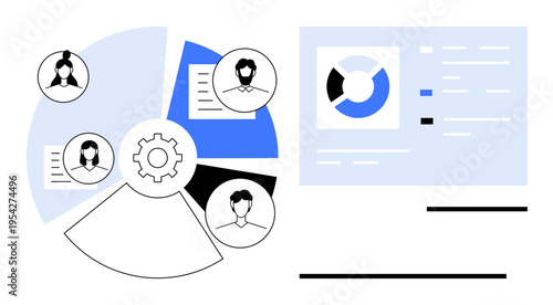 Team collaboration concept. Team collaboration streamlining project management and processes. Team collaboration enhancing productivity and coordination. Ideal for teamwork, HR, data, analytics