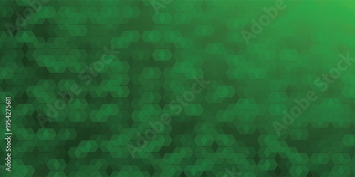 Abstract dark green hexagon background design. Vector illustration
