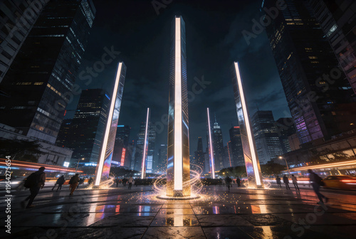 Urban Light Pillar Plaza
