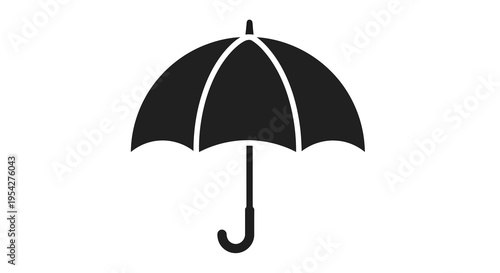 Monochrome umbrella design providing protection against rainfall and inclement weather conditions