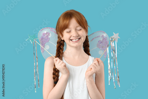Cute redhead fairy with wan...