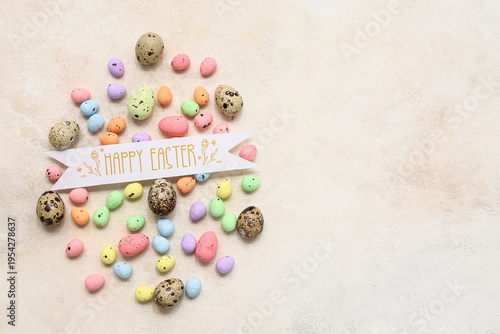 Greeting card with Easter e...