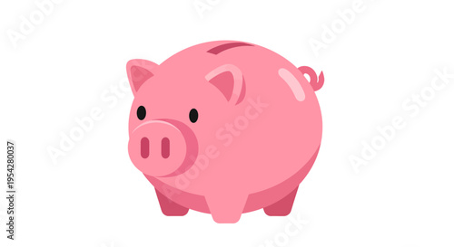 Pink piggy bank illustration symbolizing savings financial planning and investment growth for the