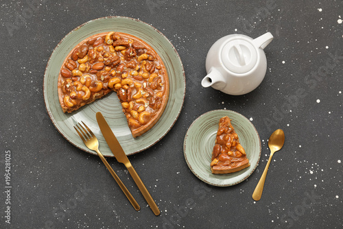 Plates of cut sweet tart wi...