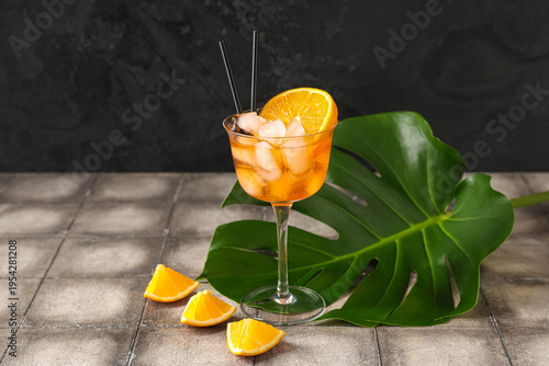 Glass of Aperol spritz cock...