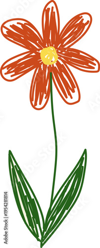 Flower Doodle Handdrawn Sketch