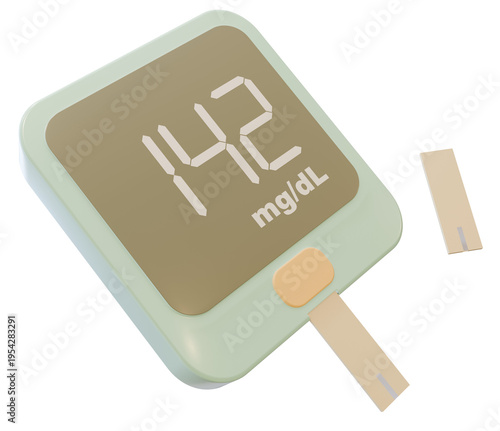 Photos 3D illustration of blood glucose monitor