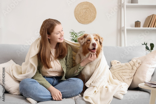 Young woman and cute Austra...