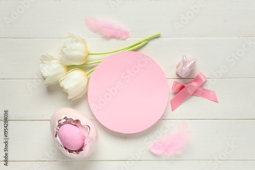 Blank card with tulips, Eas...