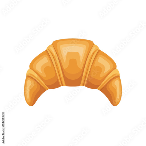 Golden, flaky croissant, a delicious baked pastry, perfect for breakfast or a light snack, showcasing its classic crescent shape and rich, buttery aroma
