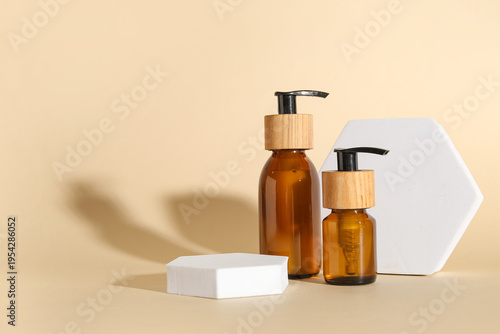 Bottles of cosmetic product...