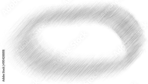 oval ring formed by brush strokes with thick ink distribution