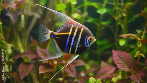 Colorful aquarium fish swimming freely.