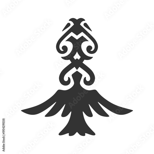Tribal Bird Ornament Tattoo Design