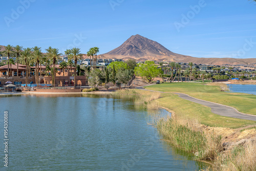 Canvas Print Resort on Lake Las Vegas NV.