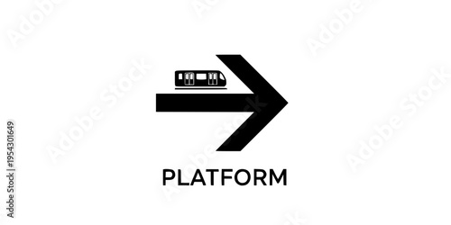 Train Station Platform Directional Arrow Icon
