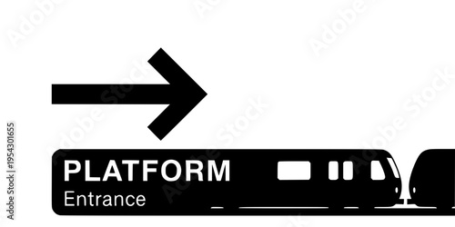 Train Station Platform Directional Arrow Icon