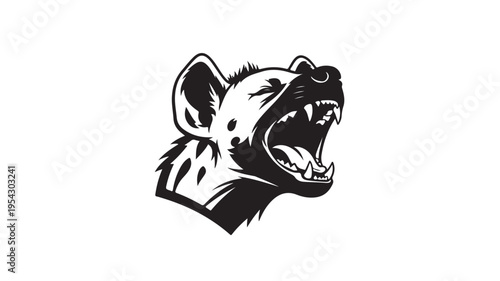 Wolf Head Howling Aggressive Mascot Logo