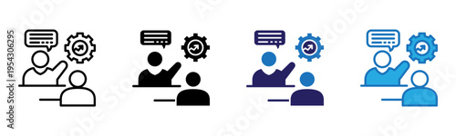 Consulting Icon Multi Style Vector Illustration