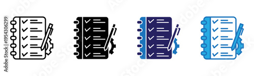 Planning Icon Multi Style Vector Illustration