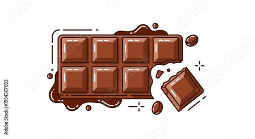 A delicious bar of milk chocolate with a piece broken off, ready to be enjoyed