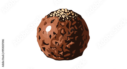 Delicious chocolate ball covered in crunchy nuts, a sweet indulgence for any occasion
