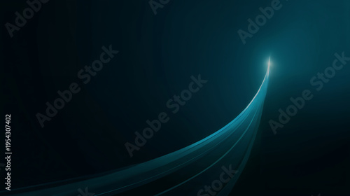 Abstract light trail path, growth direction and digital progress concept for technology background