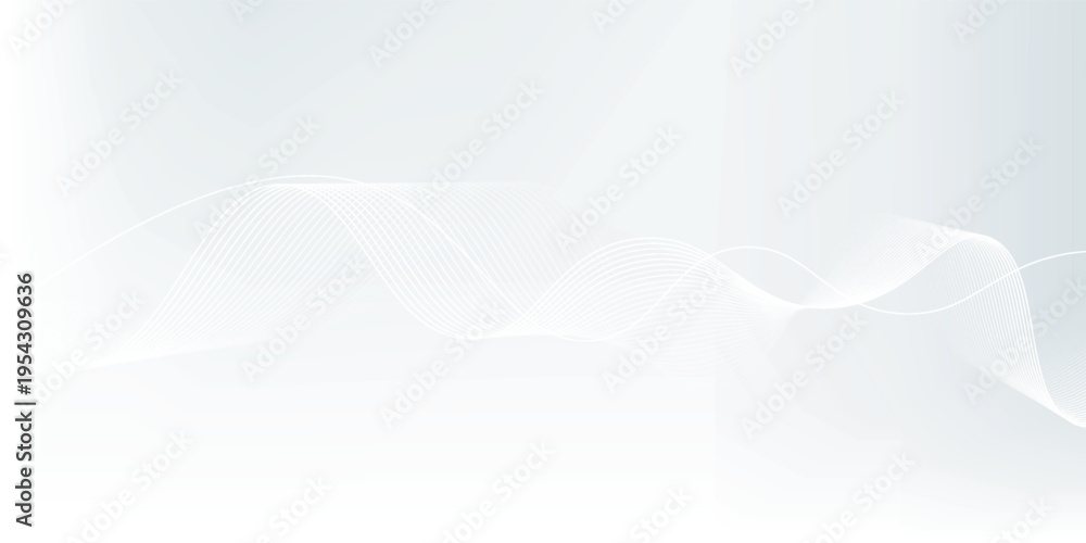 Obraz premium Soft abstract wavy lines minimalist design.white background.
