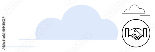 Cloud computing concept. Cloud computing visualizes digital storage and collaboration with icons connectivity. Cloud computing supports teamwork, innovation, digital solutions, business technology