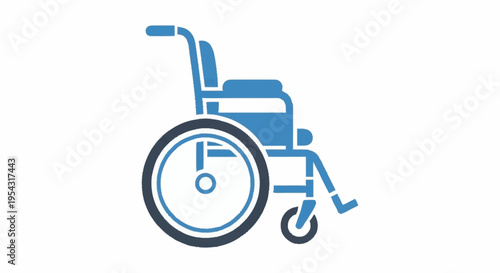 Wheelchair accessibility symbol for disabled people.