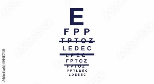 eye chart for vision testing purposes.