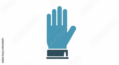 A blue hand icon with wristband.