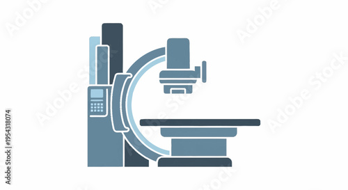 Medical imaging technology equipment icon.