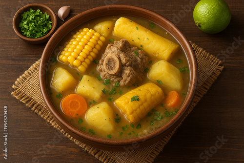 Sancocho Soup or Stew stock photo 