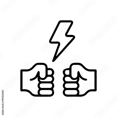 Conflict and opposition symbol