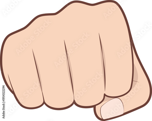 パンチする手