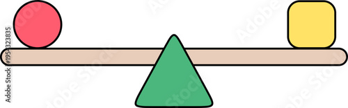 과학 수학에 필요한 시소 교구 단순 심플 아이콘