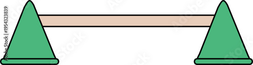 운동 체육 훈련에 필요한 허들 단순 아이콘