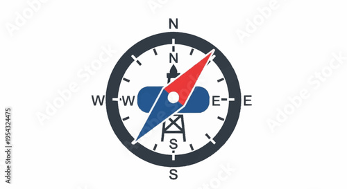Compass navigation tool for direction.