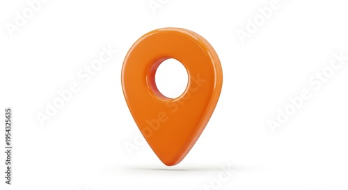 An orange map pin icon isolated on white background for navigation and location purposes Free Download An orange map pin icon isolated on white background for navigation and location purposes - GFXLoad